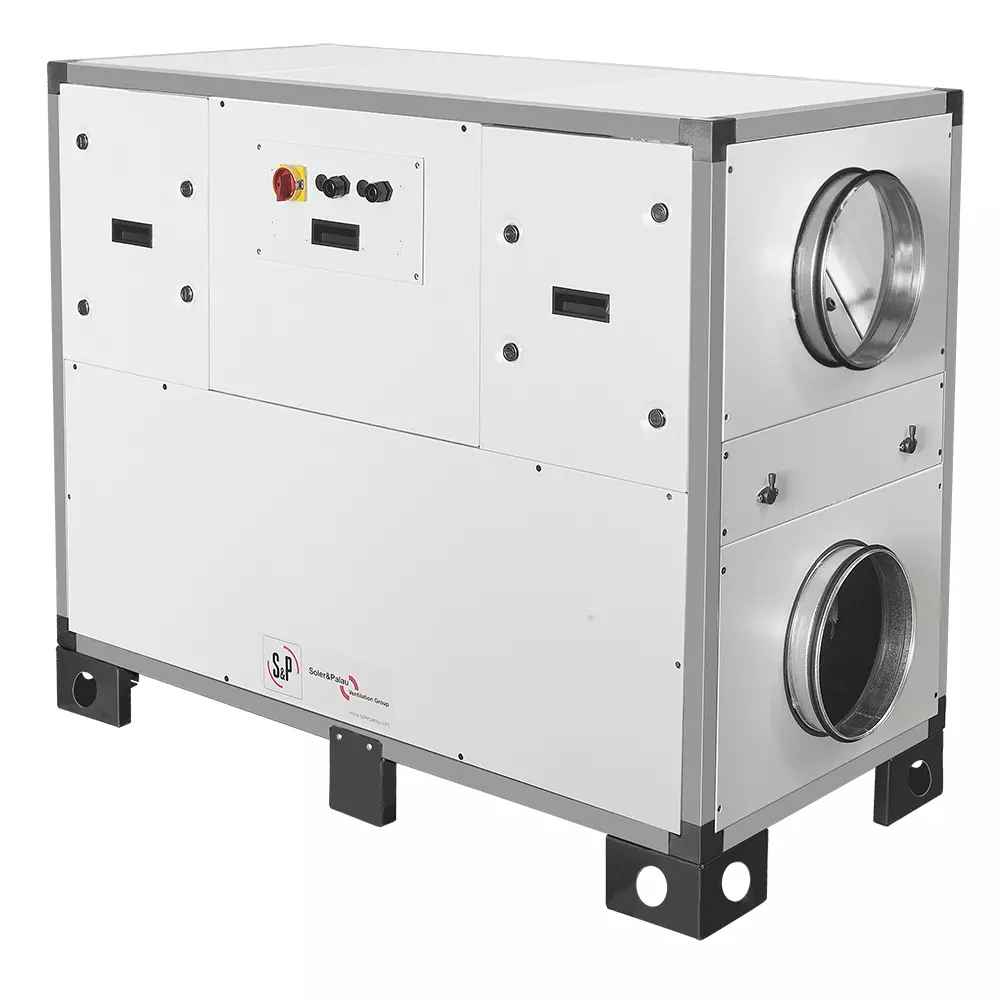 S&P Lüftungsgerät mit Gegenstromwärmetauscher CADB-HE-D 33 LV PRO-REG N8 WRG-Gerät, EC, Gegenstrom-WT, vertikal