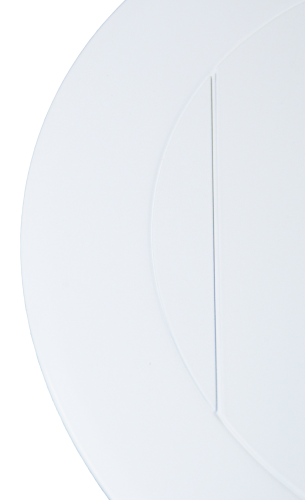 Wäscheabwurf Einwurftüre für Rohr-Ø 300 mm, Anschluss rund, weiß - mit Schloss, mit Griffmulde Ø 330mm