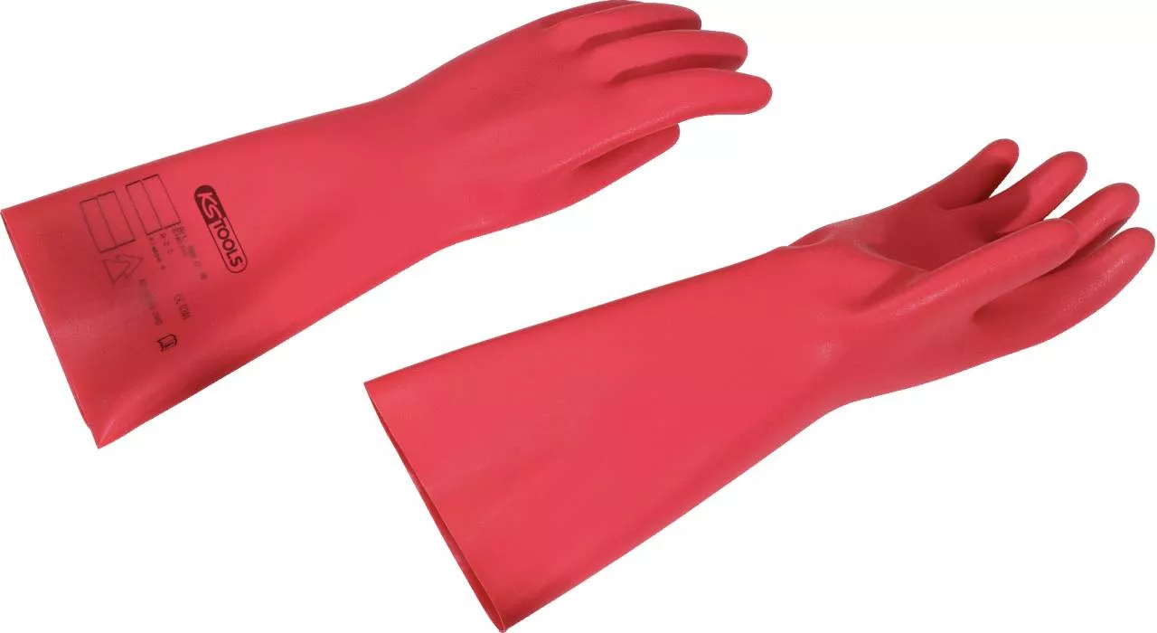 KS Tools Elektriker-Schutzhandschuh mit Schutzisolierung, Größe 10, Stärke 1, Klasse0, rot
