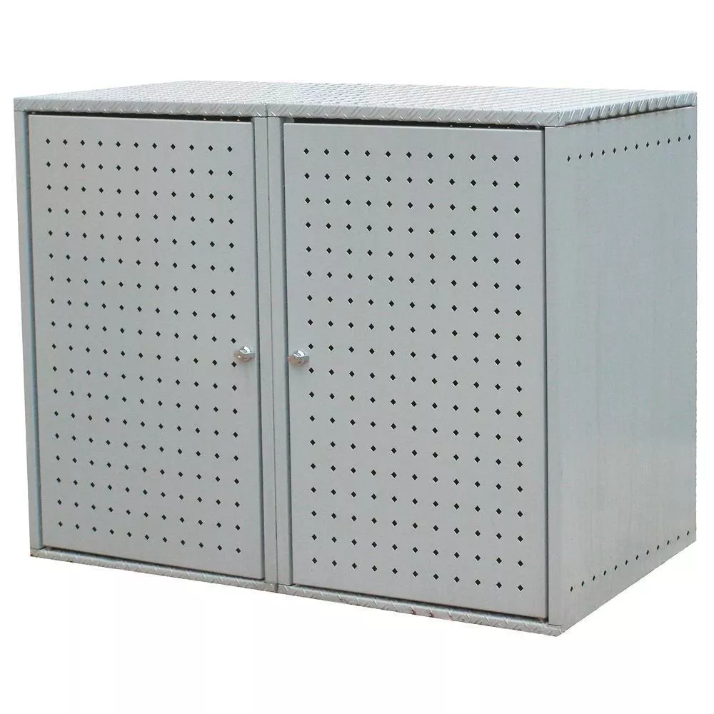 Altvater Doppelmüllbox 240L Knopfverriegelung RAL9006