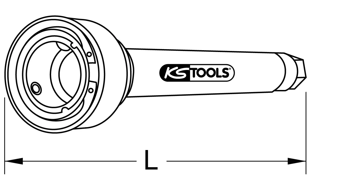 KS Tools Axial-Gelenk-Spezialschlüssel, 420 mm