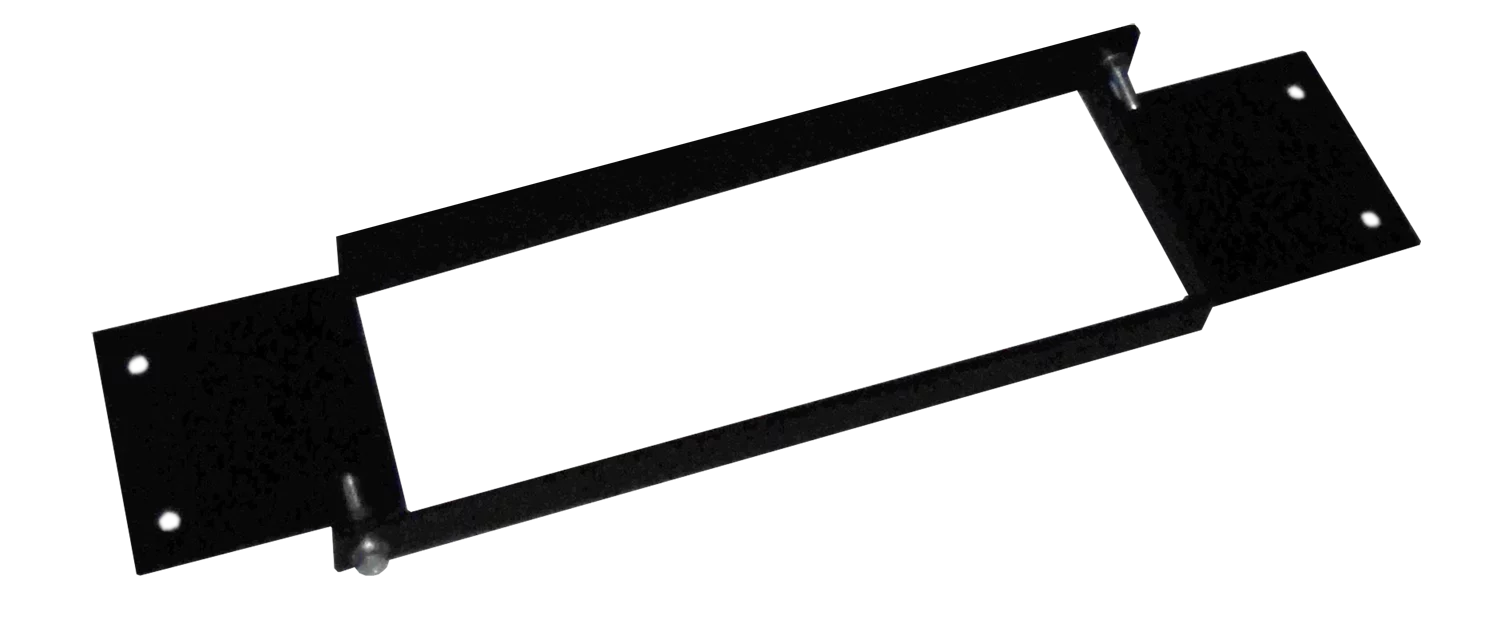Etagenlager mit 2 Laschen - Metall, schwarz, für Flachkanal 150 x 400 mm