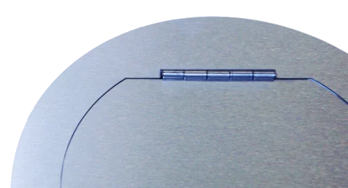 Wäscheabwurf Einwurftüre für Rohr-Ø 250 mm, Anschluss rund, Edelstahl V2A gebürstet - Rund-Rund