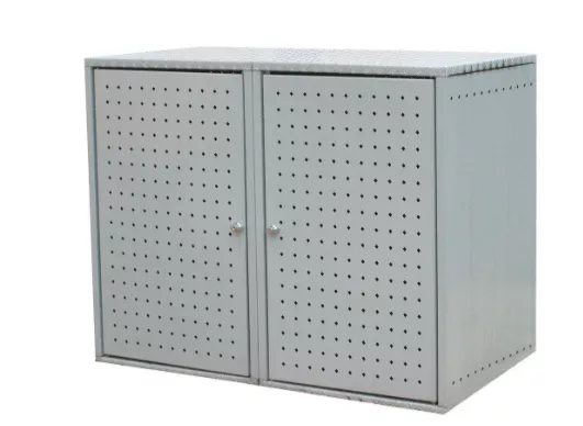 Altvater Doppelmüllbox 120L Dreikantschloss RAL9007